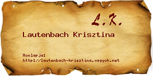 Lautenbach Krisztina névjegykártya